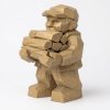 Wood Carved Firewood Stack Figurine