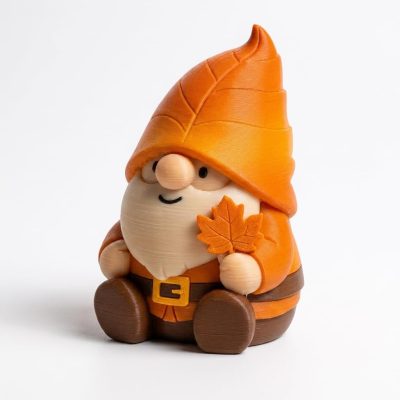 Autumn Gnome Buddy Collectible Figurine - Unique Desk Decor for Adults – 3D Printed in Canada