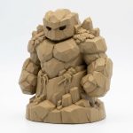 Wood Carved Earth Elemental Collectible Figurine - Unique Desk Decor for Adults 3D Printed in Canada - 3D Printed in Canada (Classic Birch)