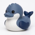 Humpback Whale Duck Collectible Figurine - Unique Desk Decor for Adults – 3D Printed in Canada