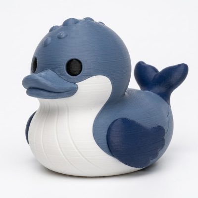 Humpback Whale Duck Collectible Figurine - Unique Desk Decor for Adults – 3D Printed in Canada