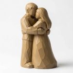 Wood Carved-Like Love Figurine - Unique Desk Decor and Gift for Adults 3D Printed in Canada - 3D Printed in Canada (Classic Birch)