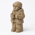 Wood Carved Coffee at Dawn Collectible Figurine - Unique Desk Decor for Adults 3D Printed in Canada - 3D Printed in Canada (Classic Birch)
