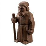 Wood Carved Before Leaving Figurine in Black Walnut Finish - 3D Printed in Canada (Black Walnut)
