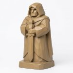 Wood Carved-Like Monumental Figure Collectible Figurine - Unique Desk Decor for Adults 3D Printed in Canada - 3D Printed in Canada (Classic Birch)