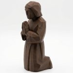 Wood Carved Praying Hands Figure in Black Walnut Finish - 3D Printed in Canada (Black Walnut)
