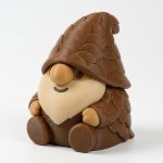 Pangolin Gnome Collectible Figurine - Striking Brown Scaled Design with Friendly Expression - Unique Desk Decor for Home or Office Display for Adults - 3D Printed in Canada