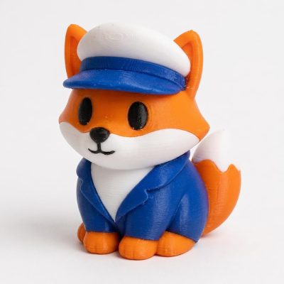 Boat Captain Fox Collectible Figurine - Unique Desk Decor for Adults – 3D Printed in Canada