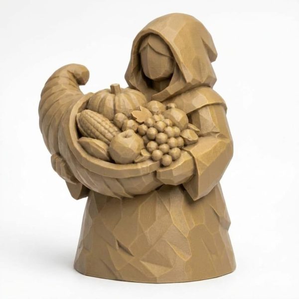 Corne d&rsquo;abondance style bois sculpté