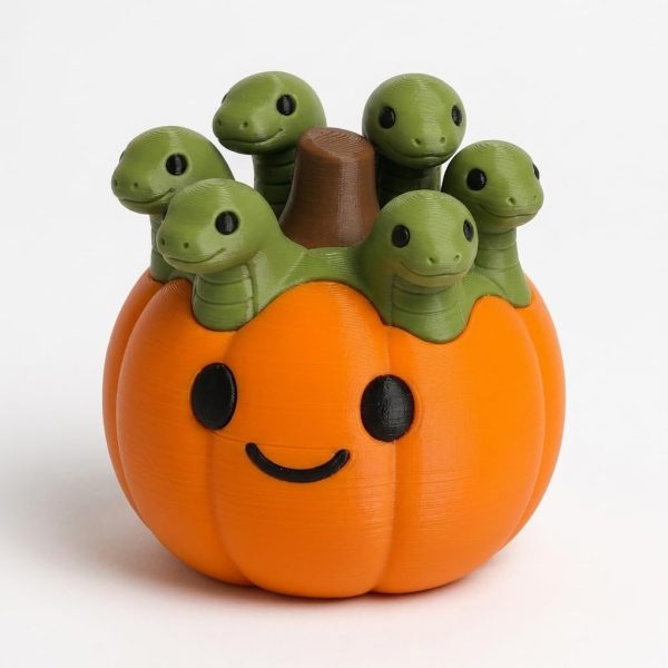 Serpent Pumpkin Figurine