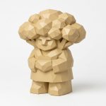 Wood Carved Blooming Tree Collectible Figurine in White Oak Finish - 3D Printed in Canada (White Oak)
