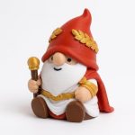 Roman Emperor Gnome Collectible Figurine - Detailed Desk Accent with Red Cloak and Golden Laurel - Unique Gift for Home or Office Decor - 3D Printed in Canada
