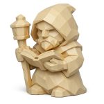 Wood Carved-Like Knowledge Seeker Figurine in White Oak Finish - 3D Printed in Canada (White Oak)