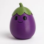 Eggplant Eggling Collectible Figurine - Unique Desk Decor and Gift for Adults – 3D Printed in Canada