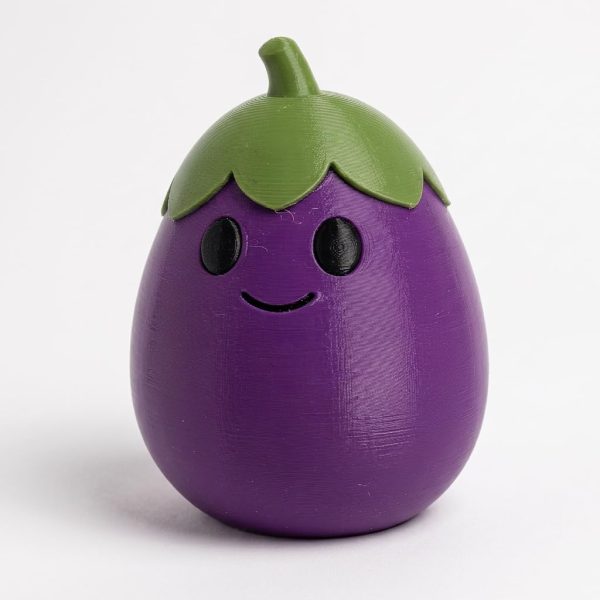 Figurine œuf aubergine