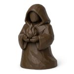 Wood Carved-Like Inner Light Figurine in Black Walnut Finish - 3D Printed in Canada (Black Walnut)
