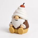 Whipped Cream Gnome Collectible Figurine - Detailed Bearded Desk Accent for Home or Office Decor - Unique Gift for Gnome Lovers - 3D Printed in Canada