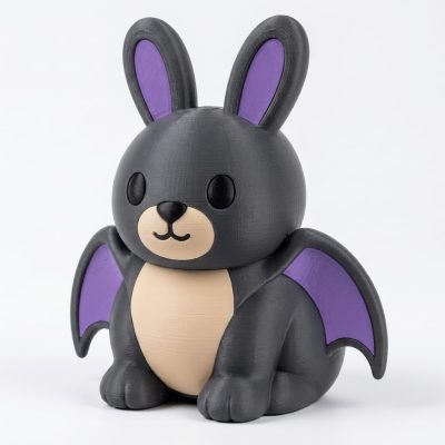 Bat Bunny Collectible Figurine - Unique Desk Decor for Adults – 3D Printed in Canada