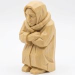 Wood Carved Cold Morning Figurine in White Oak Finish - 3D Printed in Canada (White Oak)