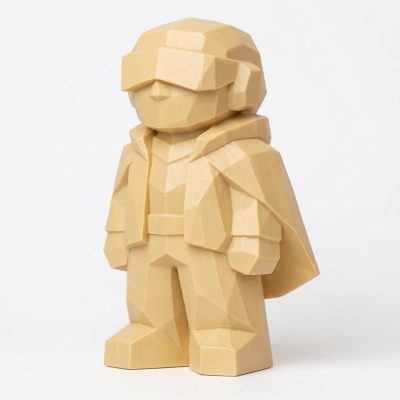 Wood Carved Future Leader Collectible Figurine in White Oak Finish - 3D Printed in Canada (White Oak)