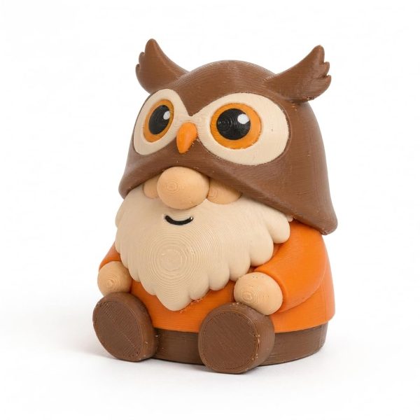 Horned Owl Gnome Figurine
