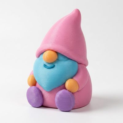Cotton Candy Gnome Collectible Figurine - Unique Desk Decor for Adults – 3D Printed in Canada