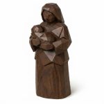 Wood Carved-Like New Life Figurine in Black Walnut Finish - 3D Printed in Canada (Black Walnut)