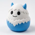 Abominable Snowman Eggling Collectible Figurine - Unique Desk Decor for Adults – 3D Printed in Canada