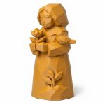 Wood Carved-Like Spring Renewal Figurine in Ochre Yellow Finish - 3D Printed in Canada (Ochre Yellow)