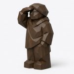 Wood Carved-Like Observer Figurine in Black Walnut Finish - 3D Printed in Canada (Black Walnut)
