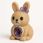 Geode Bunny Collectible Figurine - Unique Desk Decor for Adults – 3D Printed in Canada