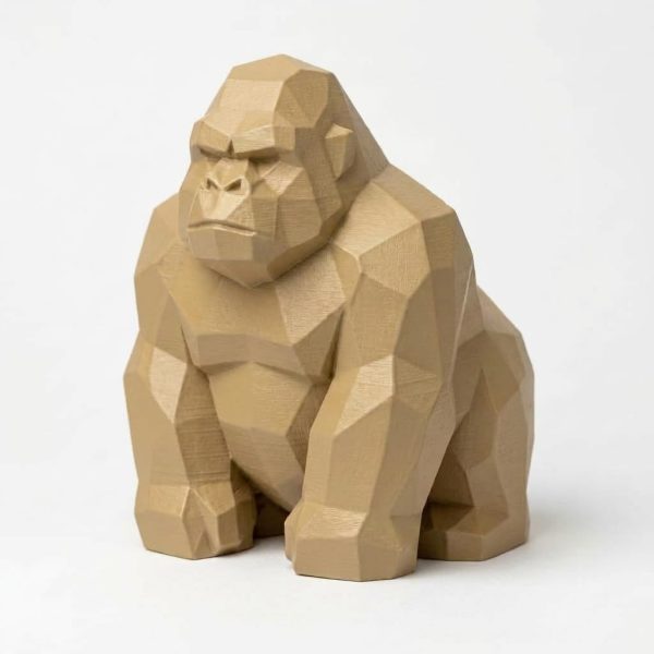 Figurine de gorille sculpté façon bois