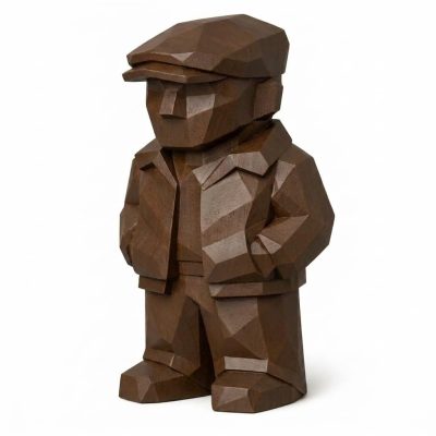 Wood Carved-Like Northern Soul Figurine in Black Walnut Finish - 3D Printed in Canada (Black Walnut)