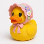 Spring Bonnet Duck Collectible Figurine - Unique Desk Decor for Adults – 3D Printed in Canada