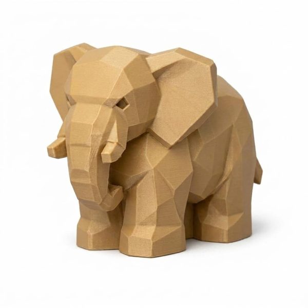 Wood Carved Elephant Figurine