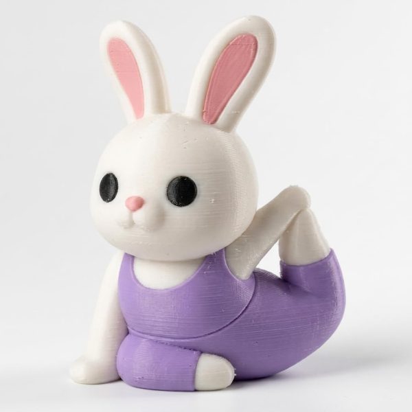 Figurine lapin yoga