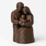 Wood Carved-Like Domestic Bliss Figurine in Black Walnut Finish - 3D Printed in Canada (Black Walnut)