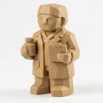 Wood Carved-Like Pharmacist Figurine - Unique Desk Decor for Adults 3D Printed in Canada - 3D Printed in Canada (Classic Birch)
