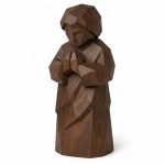 Wood Carved Harmony Collectible Figurine in Black Walnut Finish - 3D Printed in Canada (Black Walnut)