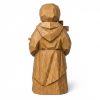 Figurine croix et colombe sculptée façon bois