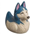 Siberian Husky Duck Collectible Figurine - Unique Hybrid Animal Desk Decor with Striking Detail for Gift or Display - 3D Printed in Canada — 3D Printed Ducks by 3DCentral