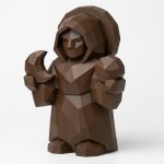 Wood Carved Celestial Balance Collectible Figurine in Black Walnut Finish - 3D Printed in Canada (Black Walnut)