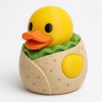 Burrito Duck Collectible Figurine - Unique Desk Decor for Adults – 3D Printed in Canada