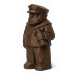 Wood Carved-Like Sailor Figurine - Unique Desk Decor for Adults – 3D Printed in Canada - 3D Printed in Canada (Black Walnut)