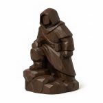 Wood Carved-Like Next Step Figurine in Black Walnut Finish - 3D Printed in Canada (Black Walnut)