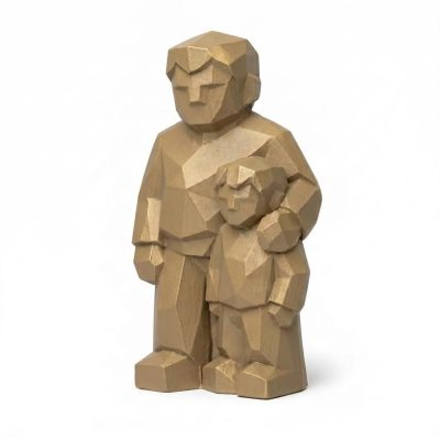 Wood Carved-Like Big Brother Figurine - Unique Desk Decor for Adults 3D Printed in Canada - 3D Printed in Canada (Classic Birch)