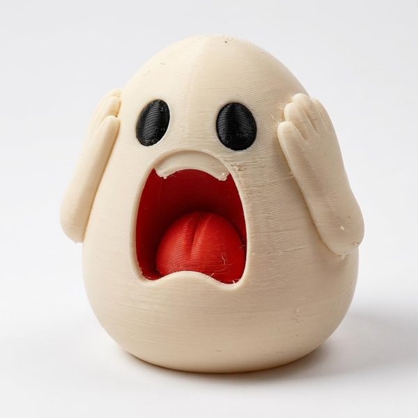 Screaming Claymation Egg Figurine
