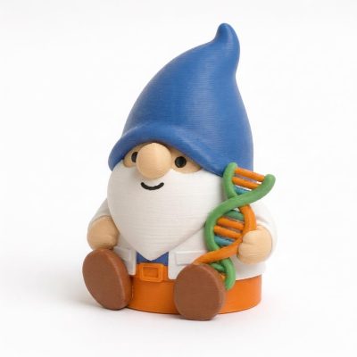 DNA Gnome Figure Collectible Figurine - Unique Desk Decor for Adults – 3D Printed in Canada