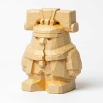 Wood Carved-Like Independence Bell Figurine - Unique Decorative Accent for Adults – 3D Printed in Canada - 3D Printed in Canada (White Oak)