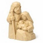 Wood Carved-Like Christmas Nativity Figurine - Unique Desk Decor for Adults – 3D Printed in Canada - 3D Printed in Canada (White Oak)